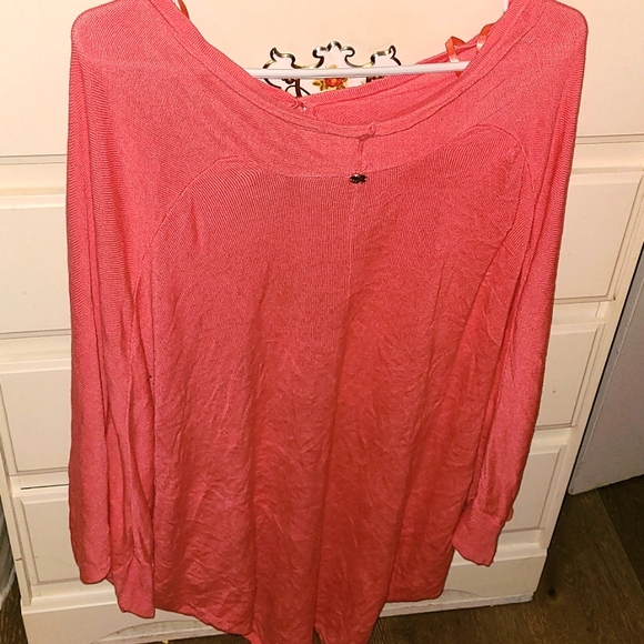 Melissa McCarthy Melon Coloured Batwing Style Cardigan - Picture 2 of 3